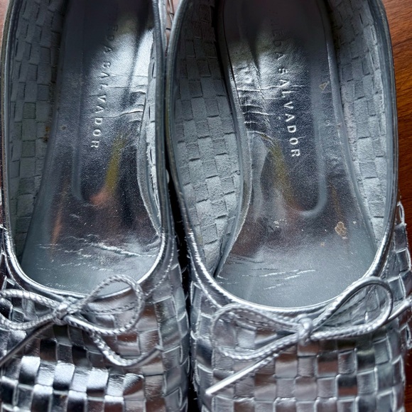 Freda Salvador Jada Square Toe Woven Lather Ballet Flat Size 7 - Picture 2 of 5